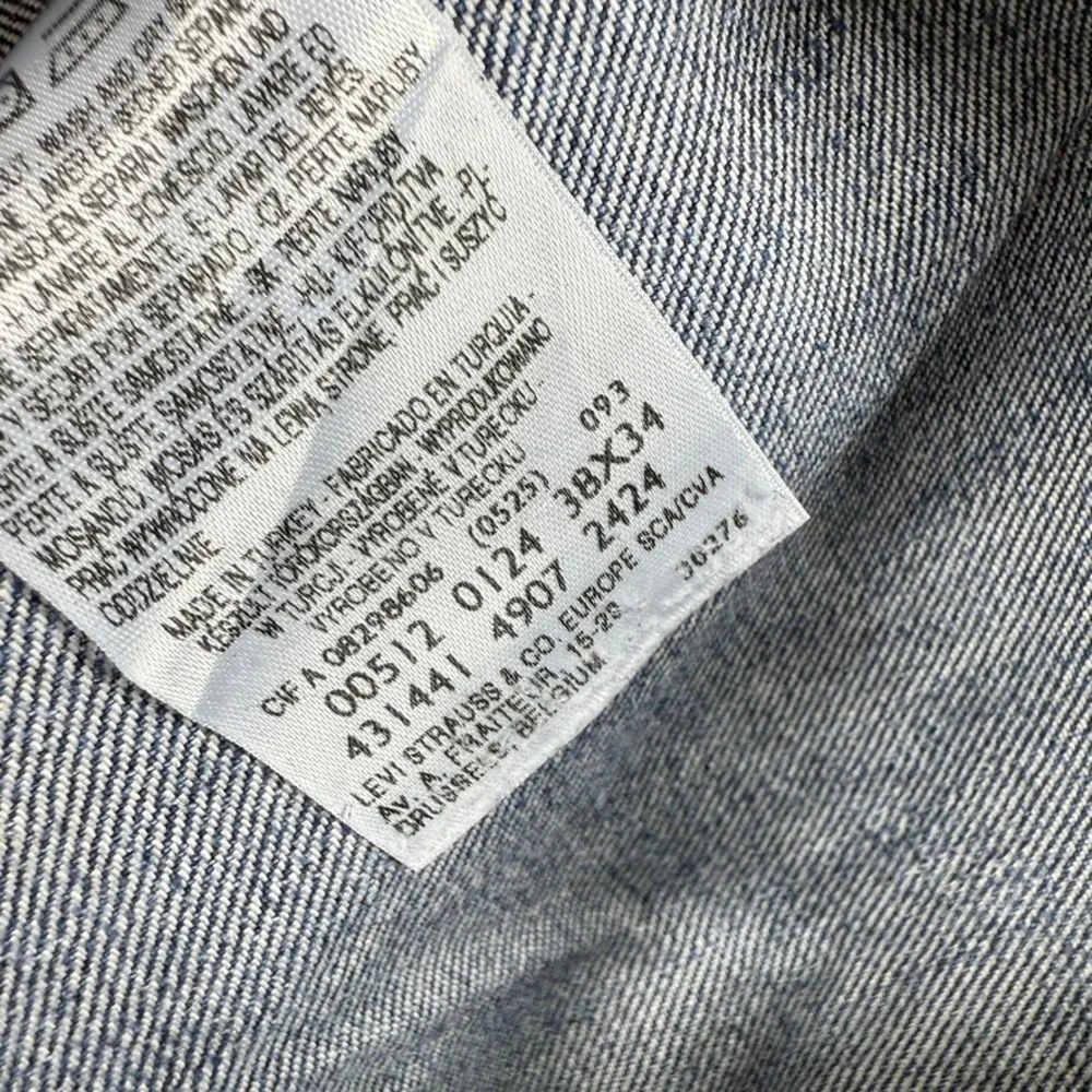 Vintage Levis Jeans Mens 38x34 Fit 38x27 Blue 512 Bootcut Denim Baggy Hemmed y2k